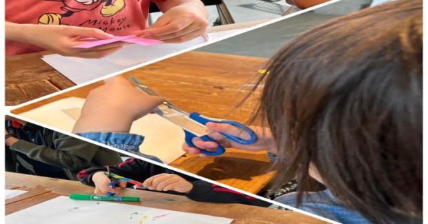 ストローこま作り！